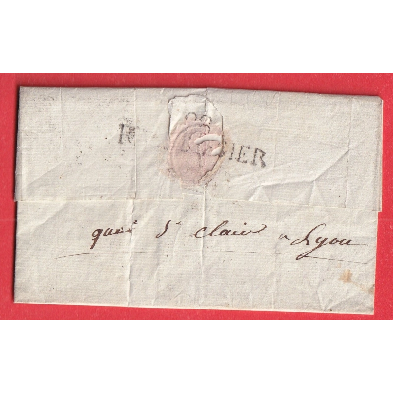 MARQUE 88 RIVE DE GIER LOIRE UTILISEE EN DEBOURSE REEXPEDIEE A LYON RHONE