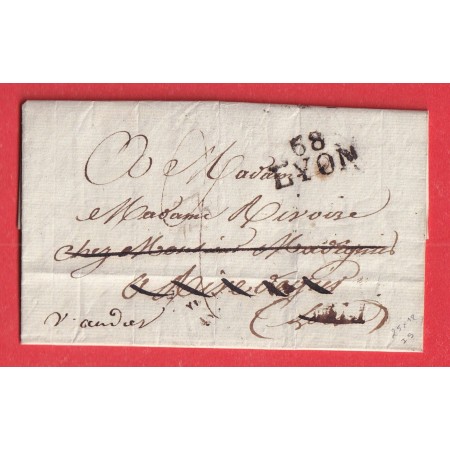 MARQUE 88 RIVE DE GIER LOIRE UTILISEE EN DEBOURSE REEXPEDIEE A LYON RHONE