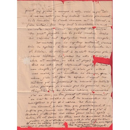 TYPE 11 MURET HAUTE GARONNE DECIME RURAL ROUGE DE BEAUMONT SUR CEZE POUR ALBI TARN