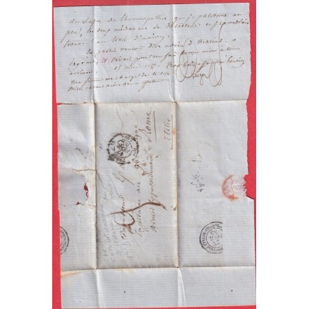LETTRE DE PARIS POUR ROME CORPS EXPEDITIONNAIRE 1ER DIVISION 1855