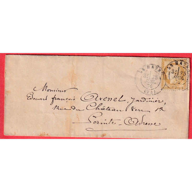 N°55 CAD TYPE 17 LE HAVRE SEINE INFERIEURE POUR SAINTE ADRESSE