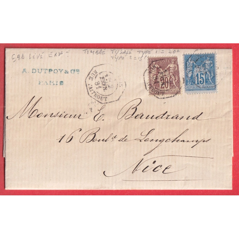 N°67 90 LEVEE EXCEPTIONNELLE PARIS RUE TAITBOUT POUR NICE ALPES MARITIMES