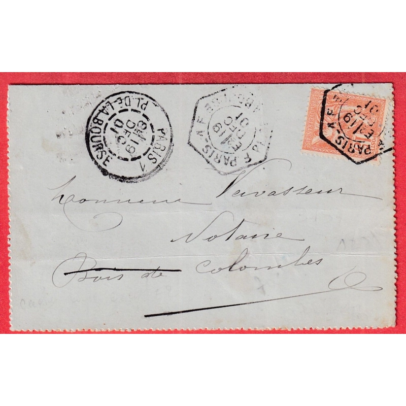 N°117 LEVEE EXCEPTIONNELLE PARIS 1 F PL DE LA BOURSE 1 1901 BOIS COLOMBES