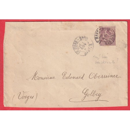 N°113 TYPE MOUCHON LEVEE EXCEPTIONNELLE LE HAVRE GARE SARTHE GOLBEY VOSGES 12E LEVEE ARRIVEE LE LENDEMAIN