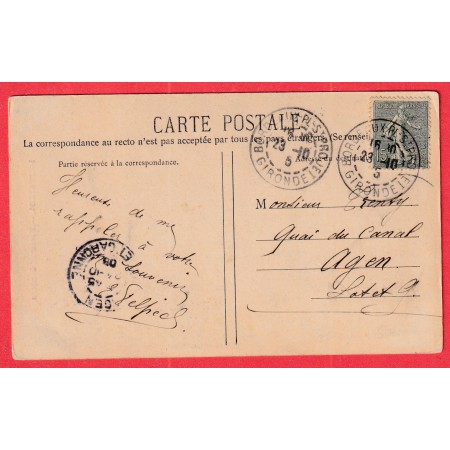 N°130 LEVEE EXCEPTIONNELLE BORDEAUX PL ST PROJET GIRONDE 1905 AGEN LOT ET GARONNE