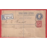 ENTIER + TIMBRE PERFORE PERFINS RESTRED LETTER MANCHESTER 1919 POUR GRENOBLE ISERE