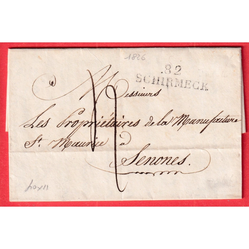 MARQUE 82 SCHIRMECK VOSGES 1826  40X11 POUR SENONES INDICE 15