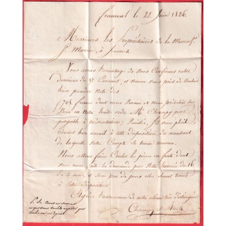 MARQUE 82 SCHIRMECK VOSGES 1826  40X11 POUR SENONES INDICE 15