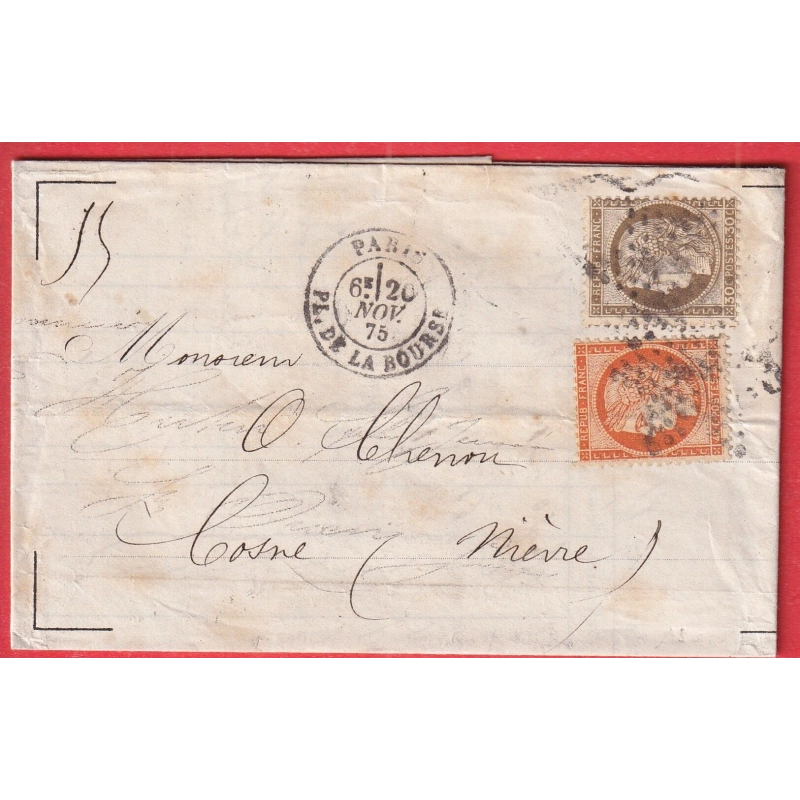 N°38 56 PARIS ETOILE 1 PL DE LA BOURSE POUR COSNE NIEVRE