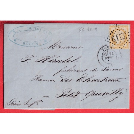 N°55 GC 3219 ROUEN POUR ROUEN ST SEVER PETIT QUEVILLY RECETTES REUNIES