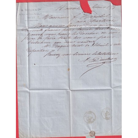 N°55 GC 3219 ROUEN POUR ROUEN ST SEVER PETIT QUEVILLY RECETTES REUNIES