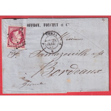 N°17B ROSE VIF PARIS J * J POUR BORDEAUX