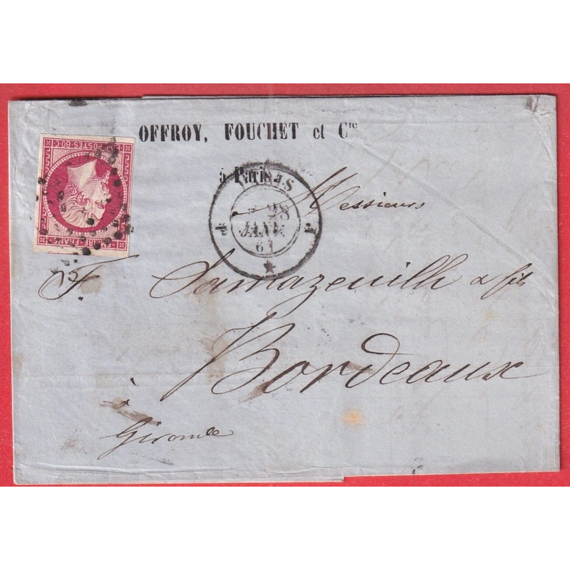 N°17B ROSE VIF PARIS J * J POUR BORDEAUX