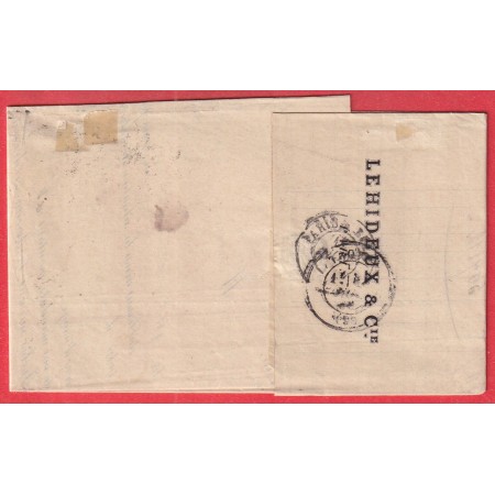 N°32 ROSE CARMINE PARIS ETOILE 1 PL DE LA BOURSE POUR TROYES AUBE 1868