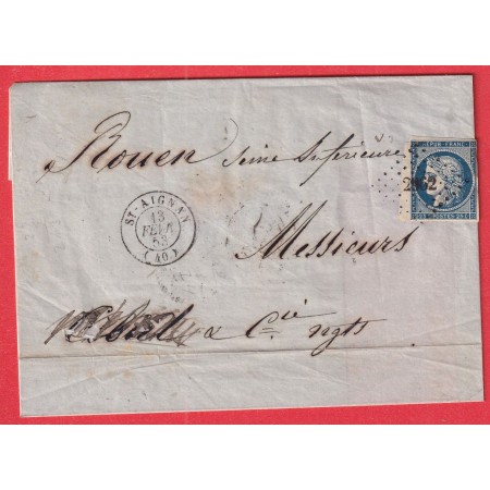 N°4 BDF PC 2962 ST AIGNAN LOIRE ET CHER POUR ROUEN