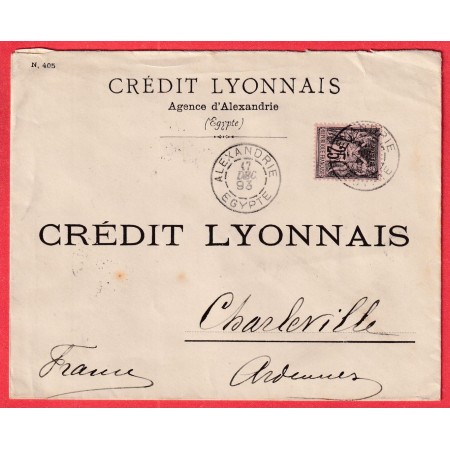 N°97 ALEXANDRIE EGYPT EGYPTE 1893 CHARLEVILLE ARDENNES