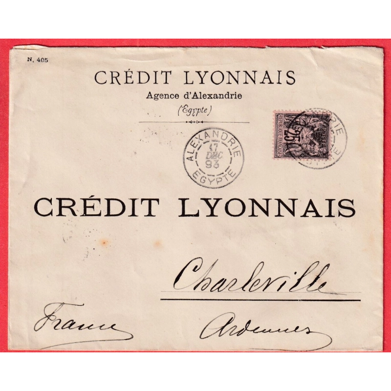 N°97 ALEXANDRIE EGYPT EGYPTE 1893 CHARLEVILLE ARDENNES