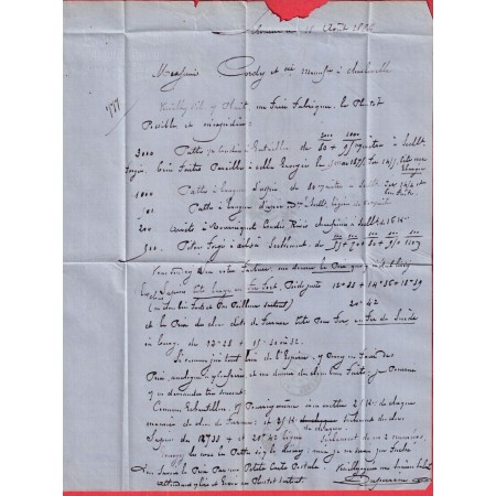 N°68 N/B SEUL SUR LETTRE  LIBOURNE GIRONDE POUR CHARLEVILLE ARDENNES