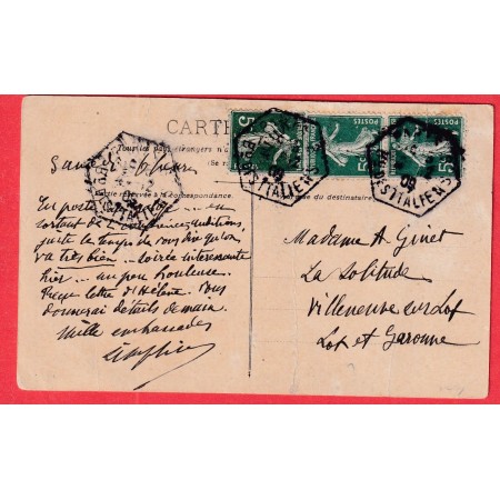 N°137 X3 LEVEE EXCEPTIONNELLE PARIS BD DES ITALIENS 1909 VILLENEUVE SUR LOT