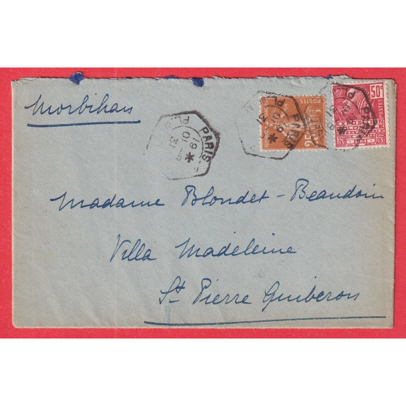 N°235 212 FEMME FACHI LEVEE EXCEPTIONNELLE PARIS PL DE LA BOURSE 1931 ST PIERRE QUIBERON MORBIHAN