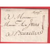 MARQUE MANUSCRITE DE MONTPELLIER HERAULT 1766 POUR BRUXELLES BELGIQUE