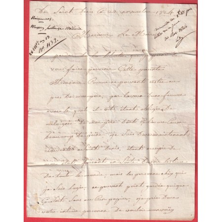 MARQUE P60P ST DENIS SEINE 1824 PPPP POUR ORLEANS LOIRET 32X11 INDICE 11