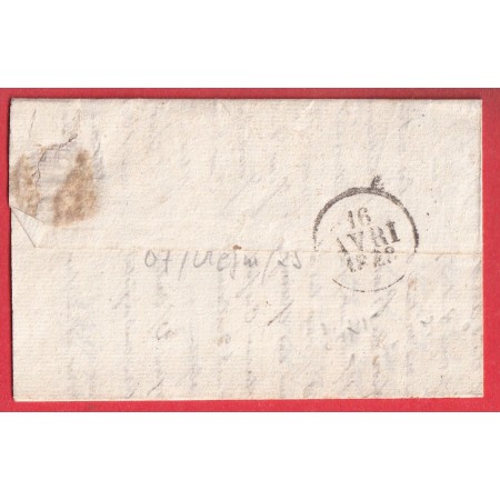 MARQUE 59 MOULINS LA MARCHE ORNE 1828 POUR CAEN CALVADOS INDICE 11