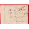 MARQUE P57P DUNKERQUE NORD EN ROUGE POUR LONDRES LONDON ANGLETERRE 1821 INDICE 12 AMELIORATION DE DATE