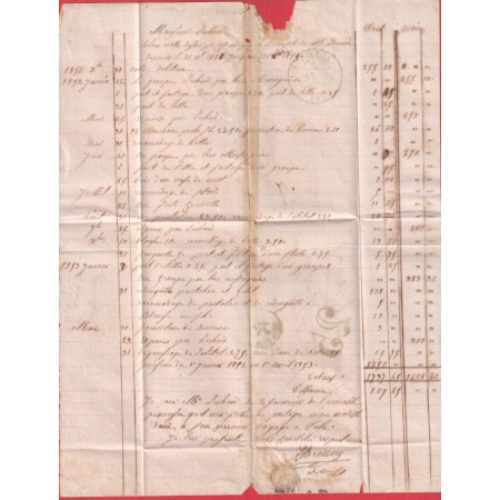 TAXE TAMPON 25 OMBREE DOLE DU JURA 1858 POUR AUXONNE COTE D'OR