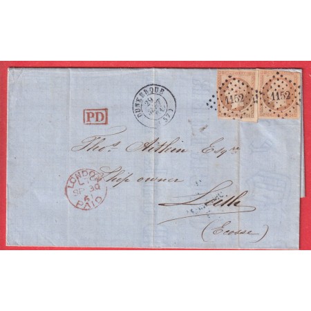 N°16 X2 PC 1152 DUNKERQUE NORD POUR LEITH ECOSSE SCOTLAND EDIMBOURG EDINBURCH