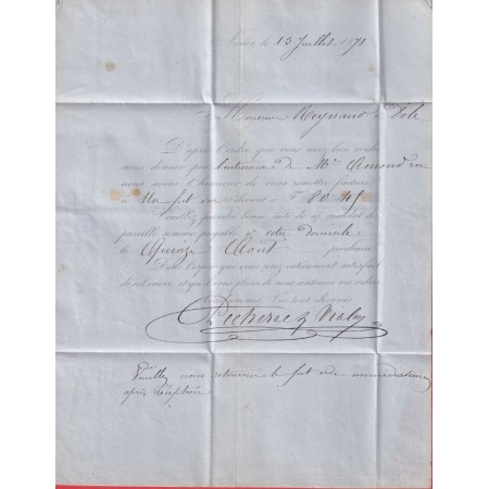 N°37 CAD TYPE 15 GARE DE NIMES GARD POUR DOLE JURA