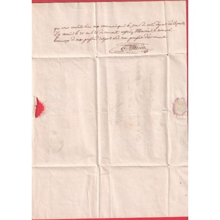 CAD TYPE 13 CLERMONT L'HERAULT BOITE RURALE + DECIME RURAL PAULHAN POUR MONTPELLIER HERAULT 1837