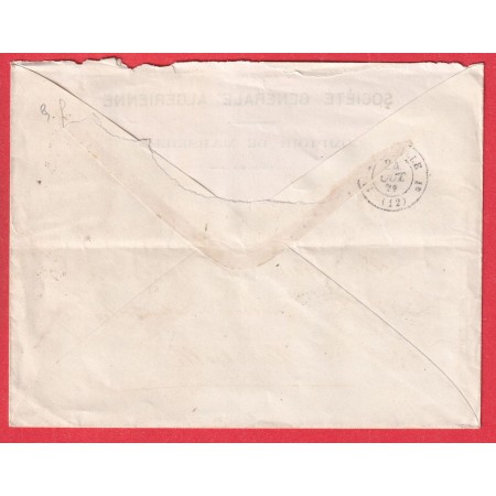 N°59 ENVELOPPE IMPRIMEE SOCIETE GENERALE ALGERIENNE MARSEILLE GC 2240 POUR MARSEILLE
