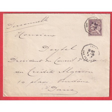 N°126 TYPE MOUCHON LEVEE EXCEPTIONNELLE LYON LES TERREAUX POUR PARIS 1902