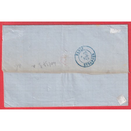 CACHET CONSULAIRE PORTO CABELLO VENEZUELA PAQUEBOT FRANCAIS LIGNE A PAQUEBOT WASHINGTON 1876