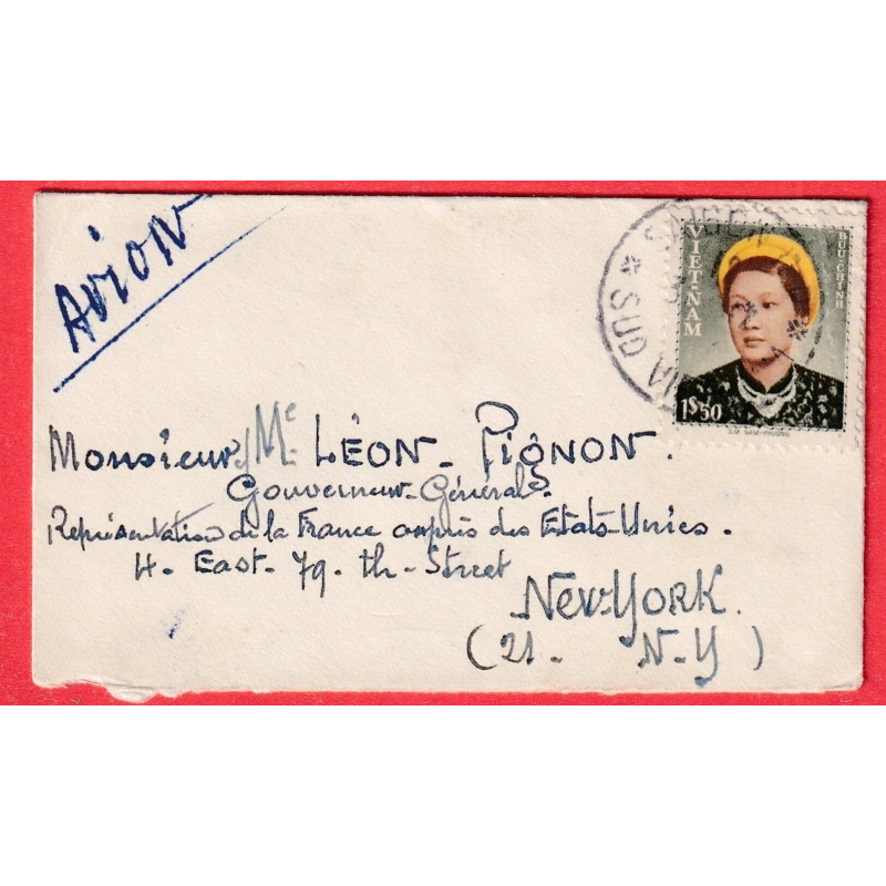 VIETNAM VIET NAM LETTRE DE SAIGON  POUR NEW YORK USA ETATS UNIS