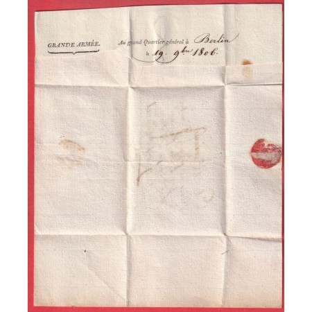 MARQUE N°6 GRANDE ARMEE LE GRAND QUARTIER GENERAL BERLIN 1806