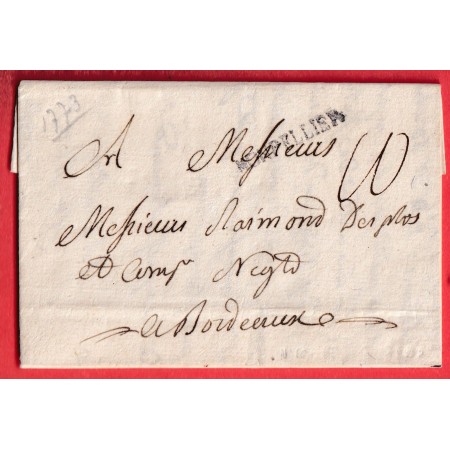 MARQUE MONTPELLIER HERAULT 1773 LN°10 INDICE 13 POUR BORDEAUX GIRONDE