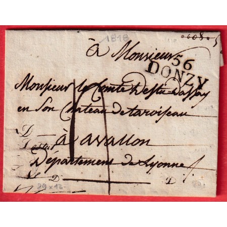 MARQUE 56 DONZY NIEVRE 1818 POUR AVALLON YONNE INDICE 10