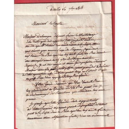 MARQUE 56 DONZY NIEVRE 1818 POUR AVALLON YONNE INDICE 10