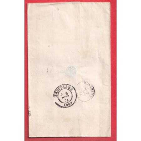 N°46B GC 1862 JARNAC CHARENTE POUR BORDEAUX GIRONDE