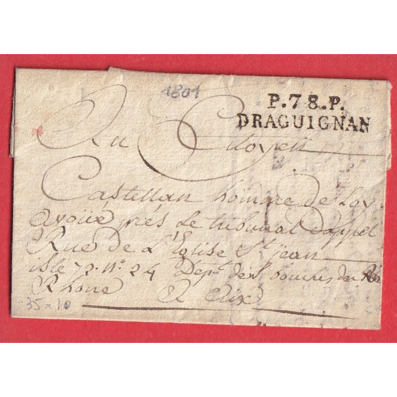 MARQUE P78P DRAGUIGNAN VAR 1801 AIX EN PROVENCE 35X10 INDICE 12