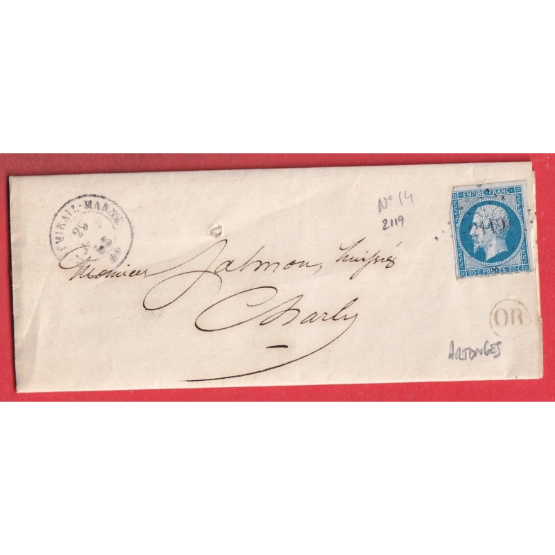 N°14 PC 2119 MONTMIRAIL SUR MARNE OR ARTONGES POUR CHARLY