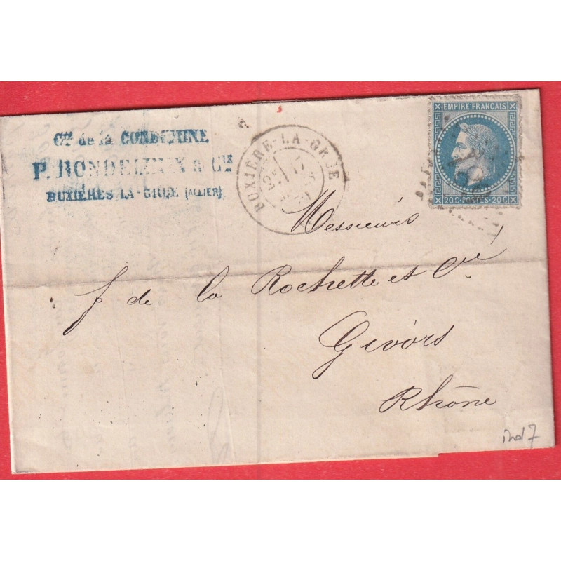 N°29 GC 681 BUXIERE LA GRUE ALLIER POUR GIVORS RHONE INDICE 7