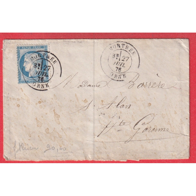 N°60 CAD TYPE 18 MORTREE ORNE POUR ALAN HAUTE GARONNE