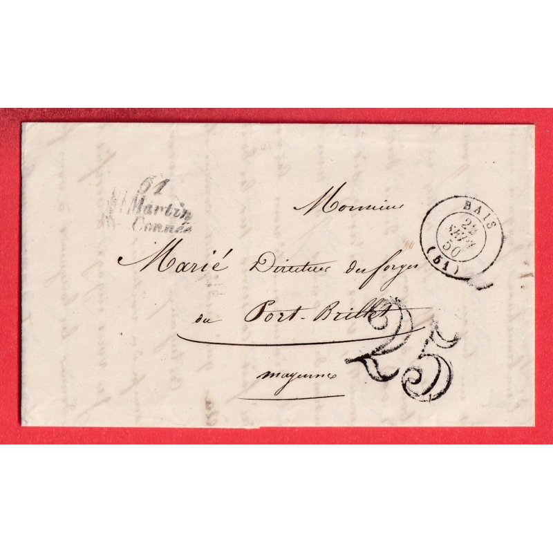 CURSIVE 51 ST MARTIN DE CONNEE CAD TYPE 15 BAIS MAYENNE 1850 PORT BRILLET INDICE 15
