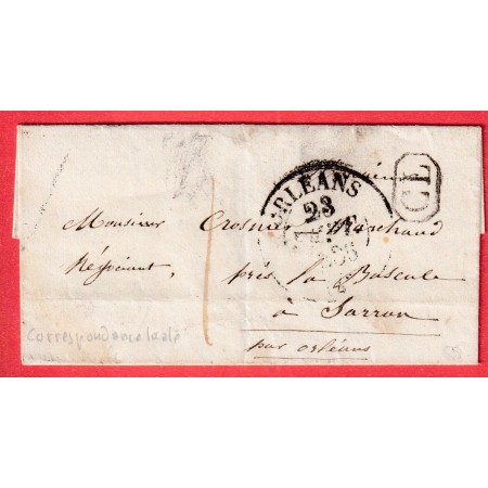 CAD TYPE 13 ORLEANS LOIRET TAXE LOCALE 1 CL EN NOIR POUR SARRAN