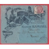 N°129 SUR ENVELOPPE ILLUSTREE FIRMINY LOIRE 1906 MAISON RAPHAEL TAILLEUR A NIMES GARD