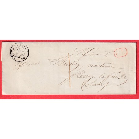 CAD TYPE 15 LYONS LA FORET EURE CL ROUGE TAXE LOCALE 1 1858 POUR FLEURY LA FORET