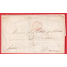 CAD ROUGE OUTRE MER LE HAVRE 1841 MONTEVIDEO URUGUAY PAQUEBOT MESANGE